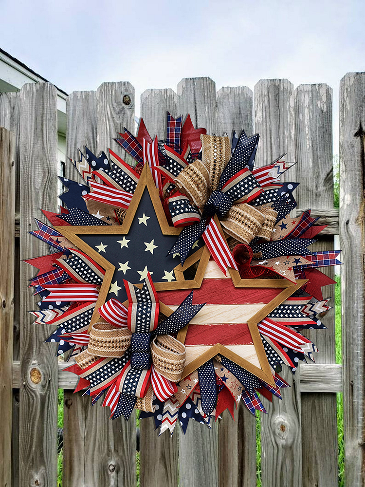 💖Limited Time Offer💖45%OFF-July 4 Patriotic Stars Wreath