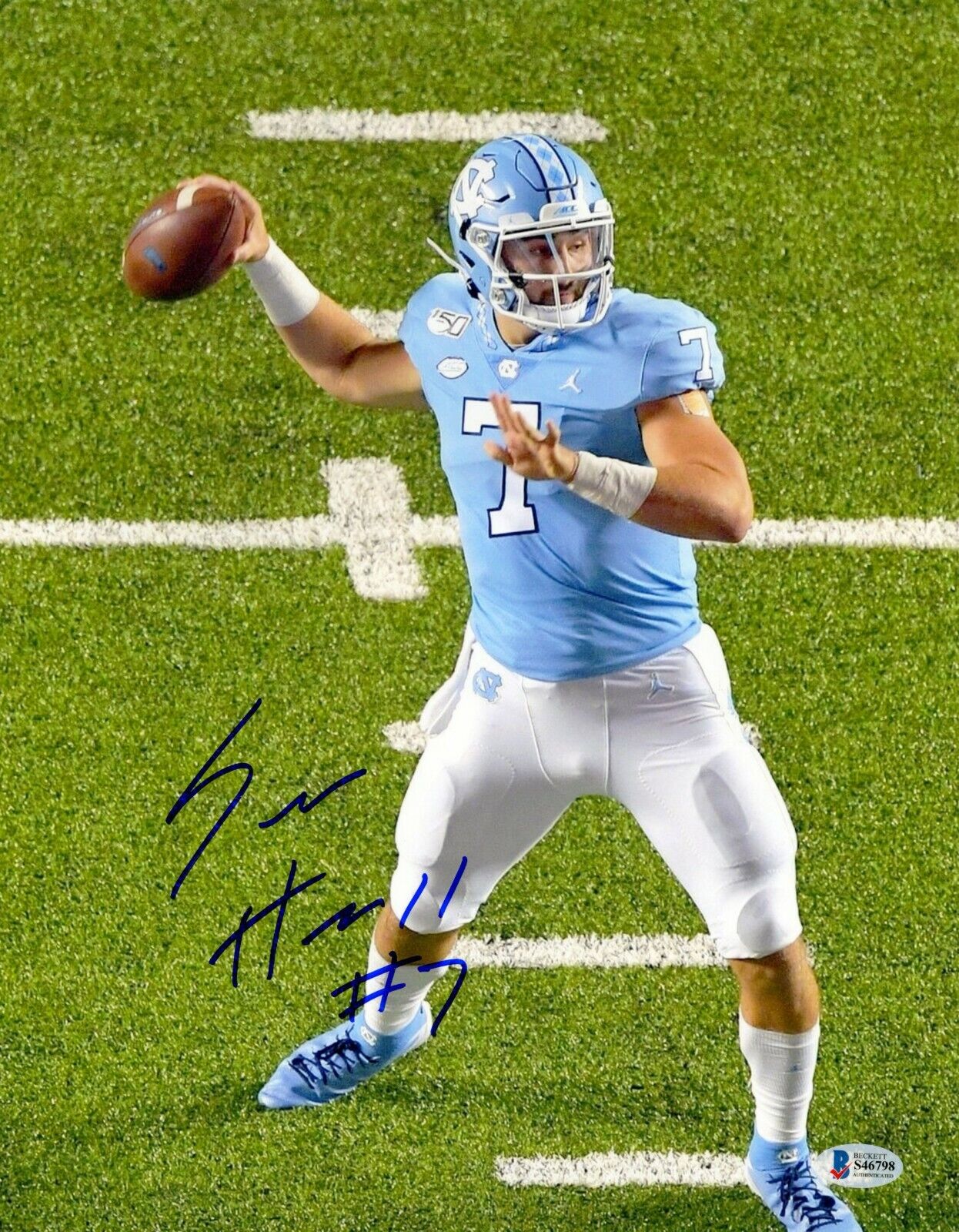 2020 Sam Howell Signed 11x14 Photo Poster painting BGS COA Beckett Rookie Auto RC Tarheels Mint