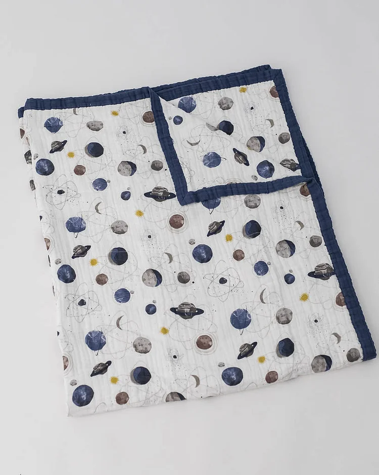 Cotton Muslin Quilted Throw - Planetary