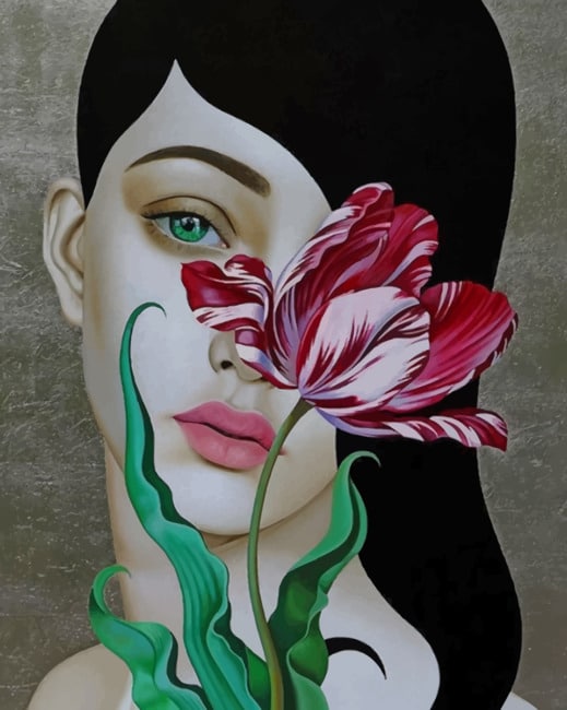 

Woman And Dead Flower – Paint By Numbers - 40*50CM, 501 Original