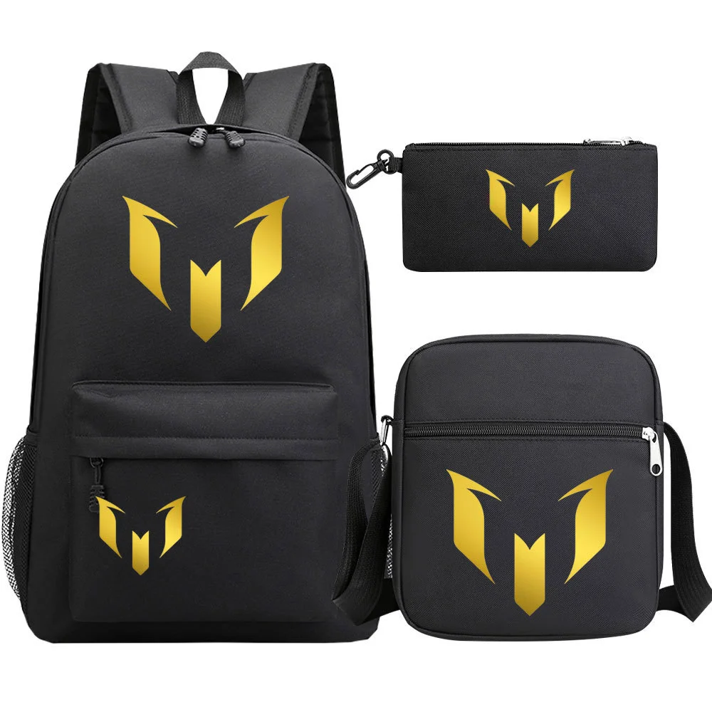 Buzzdaisy Get your little soccer star ready with Lionel Messi-themed 3-piece schoolbag set