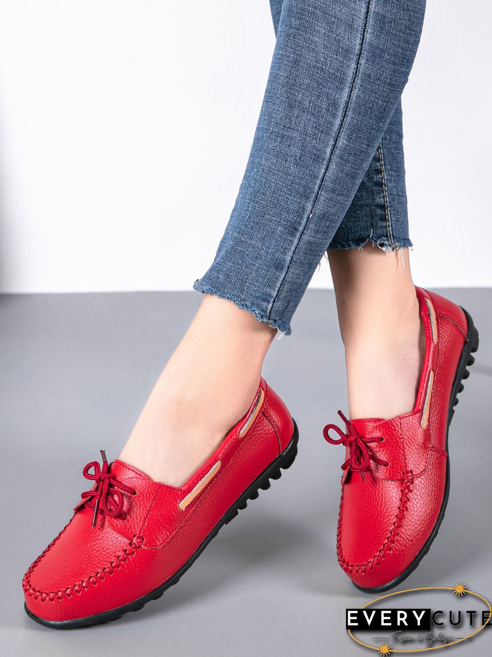 Retro Casual Simple Lace-up Flat Shoes