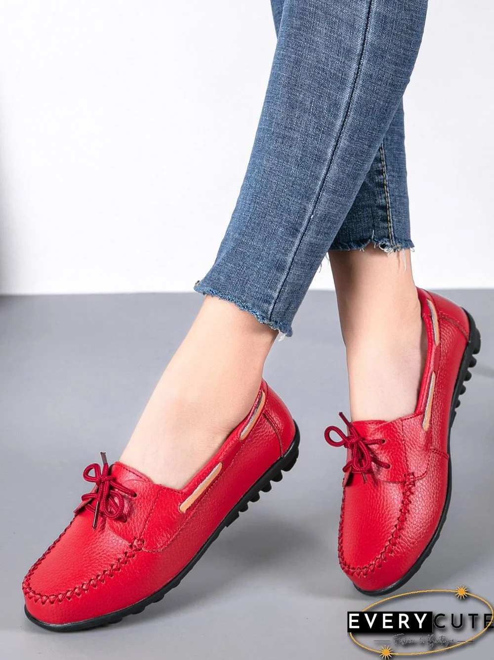 Retro Casual Simple Lace-up Flat Shoes