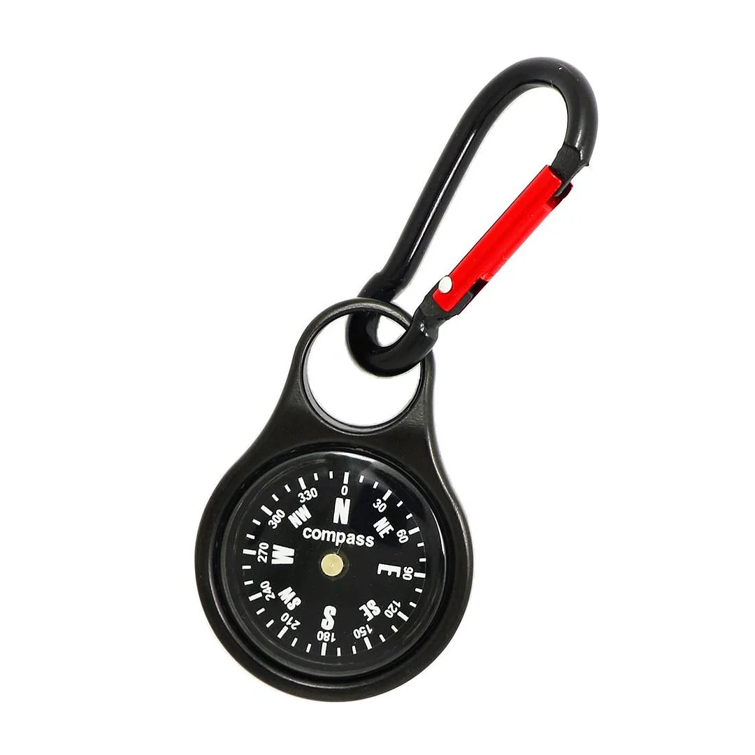 Zinc Alloy Compass Keychain Metal Carabiner