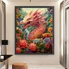 >SALE<Full Embroidery Eco-cotton Thread 11CT Print Flower Dragon Cross Stitch 50x60cm