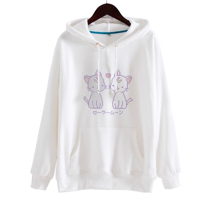 Artemis&Luna Hoodie Sweater - Gotamochi Kawaii Shop, Kawaii Clothes