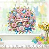 Diamond Painting Acrylic Single Side Drill Easter Pendant Charms Kits for Adults Home Window Decor