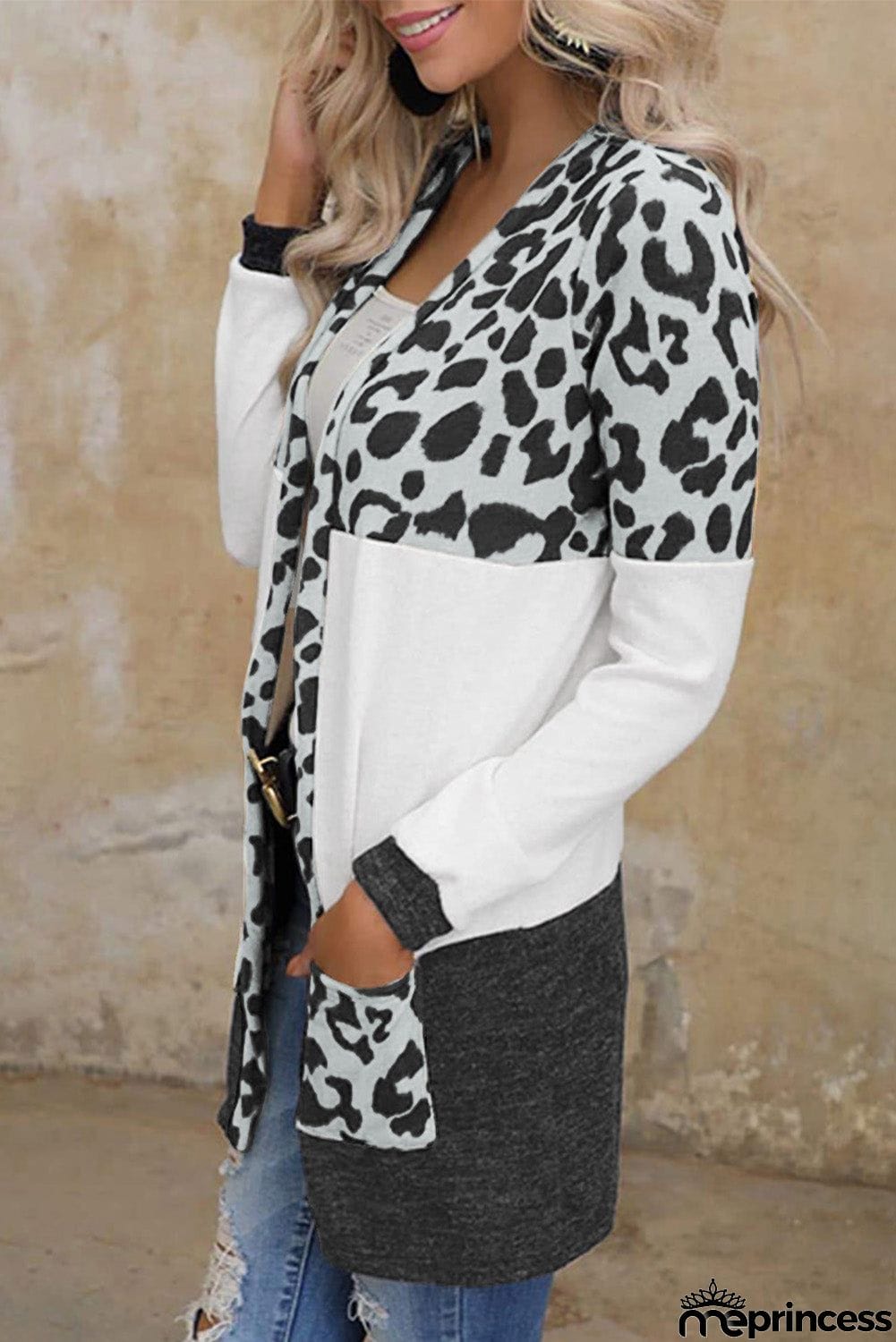 Block Cardigan with Pockets