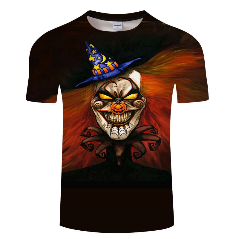 Men's Causal Halloween Short Sleeve T-shirt