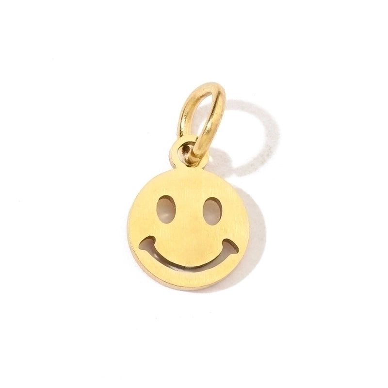 20 PCS/Package 28.5*30mm 6*11mm 7 * 12mm 201 Stainless Steel 18K Gold Plated Star Heart Shape Smile Face Polished Pendant