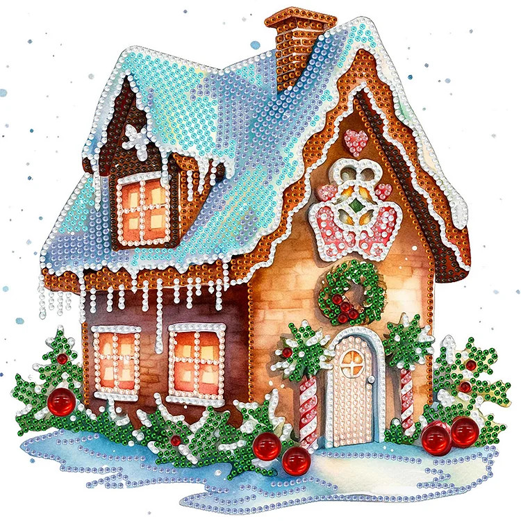 Christmas Cabin 30*30CM (Canvas) Special Drill Diamond Painting gbfke