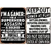 2pcs - Warning Vintage Metal Signs(12*16Inch)  