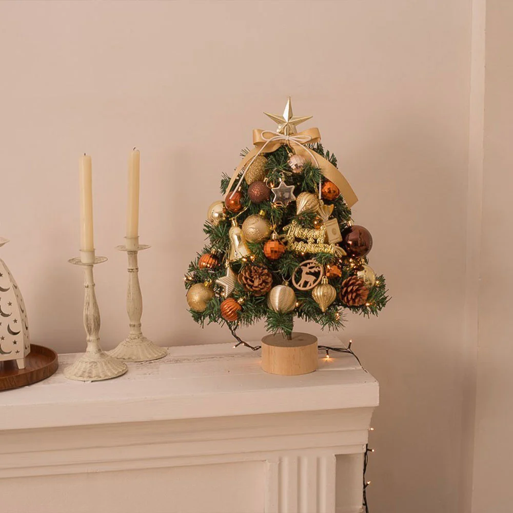 New decorative supplies mini Christmas tree pentagram with lights ornament