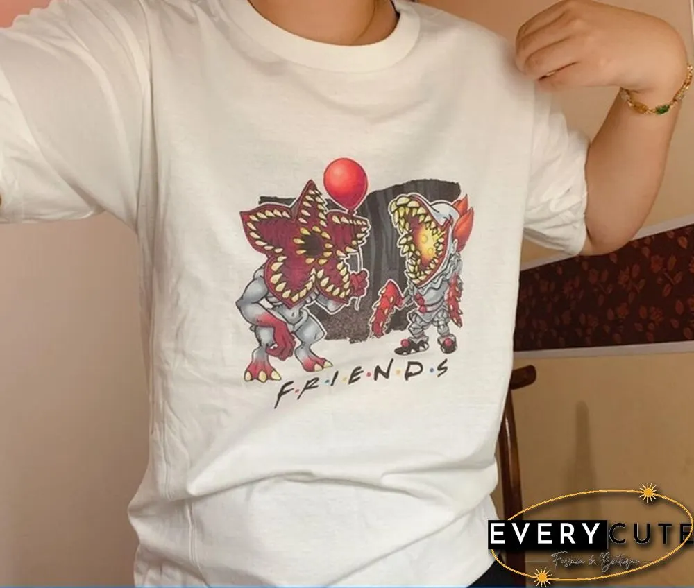 Lion Movie Show Unisex Stranger Things Pennywise Friends T-Shirt Halloween Horror Tee Cute