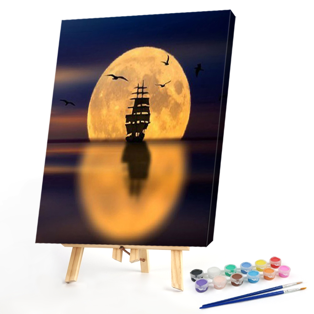 

40*50CM - Paint By Numbers - Moon, 501 Original