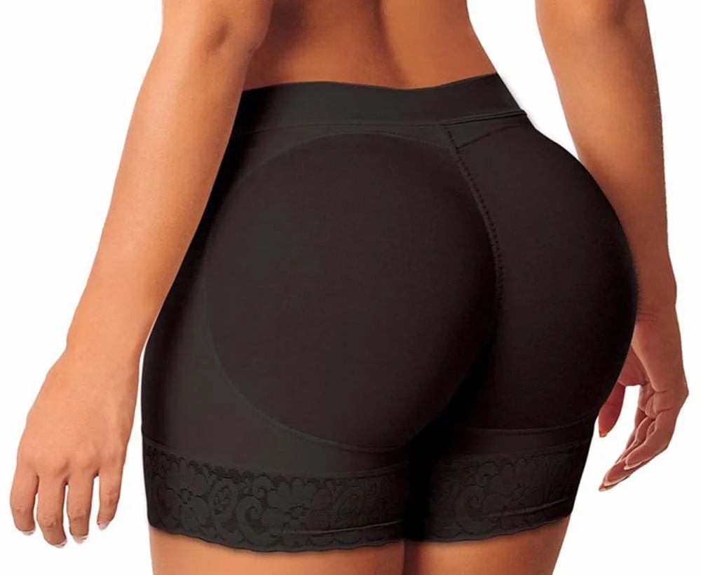 Billionm Women High Waist Lace Butt Lifter Body Shaper Tummy Control Panties Boyshort Pad Shorts Hip Enhancer Shapewear