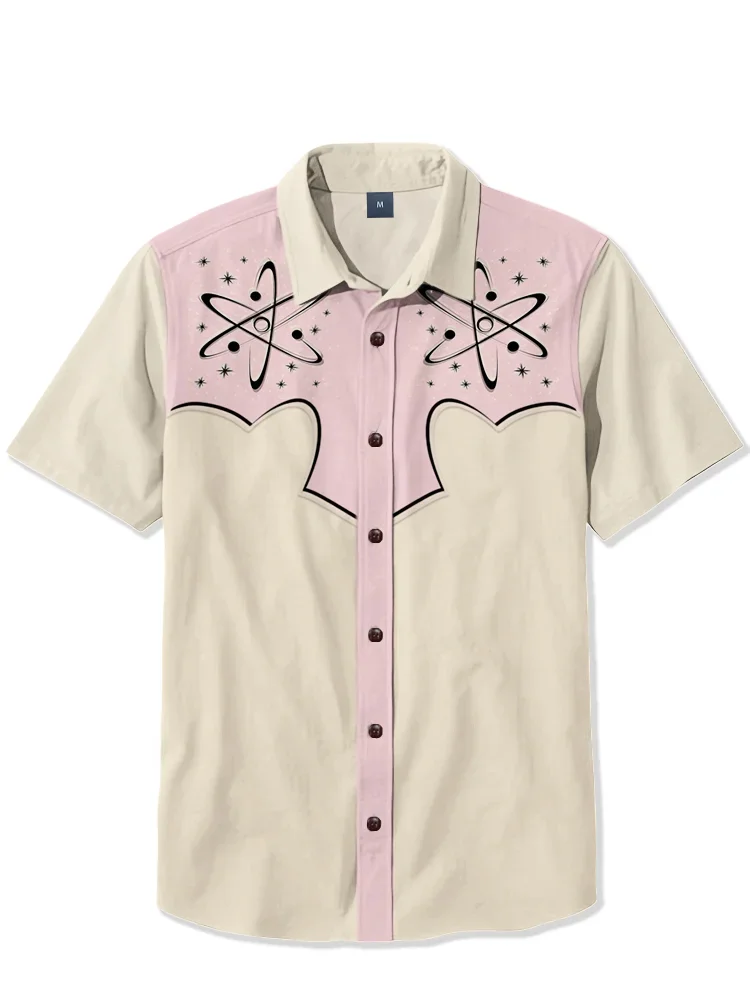 Suitmens 100% Cotton  - 1950s Pink Atomic  Shirt
