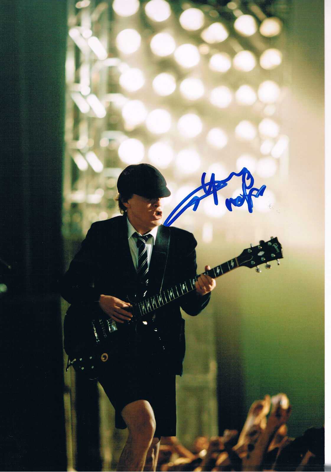 AC/DC Angus Young 1955- genuine autograph Photo Poster painting 8x12