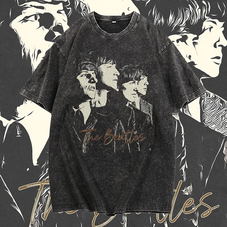 Davidhawaii100% Cotton Casual Attractive Vintage Rock Band Silhouette Street Tee - 100% Cotton
