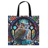 Glass Painting series Eagle - 11CT DIY Stamped Cross Stitch Shopping Bag 40*40cm/15.75*15.75in