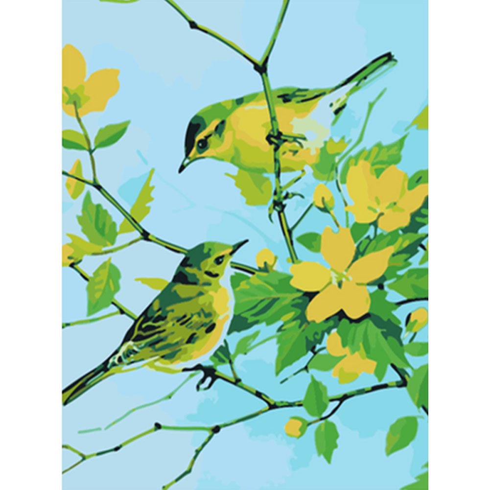 Birds On Branch - Paint By Numbers