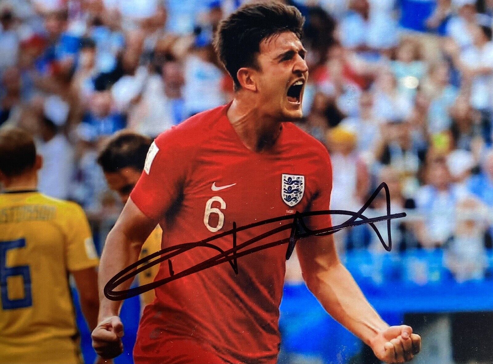 Harry Maguire Genuine Hand Signed England 6X4 Photo Poster painting, Manchester United, 1