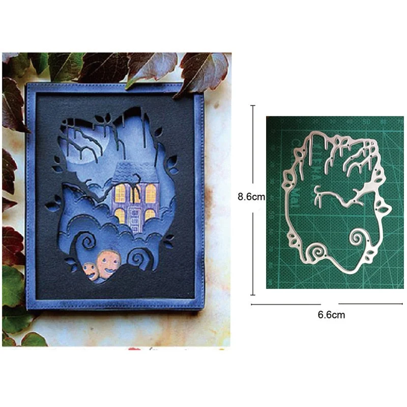 2021 New Cutting Metal Dies For Halloween Witch Cat Do It Yourself Stamps Card Gift Decoration Paper Craft Supplies