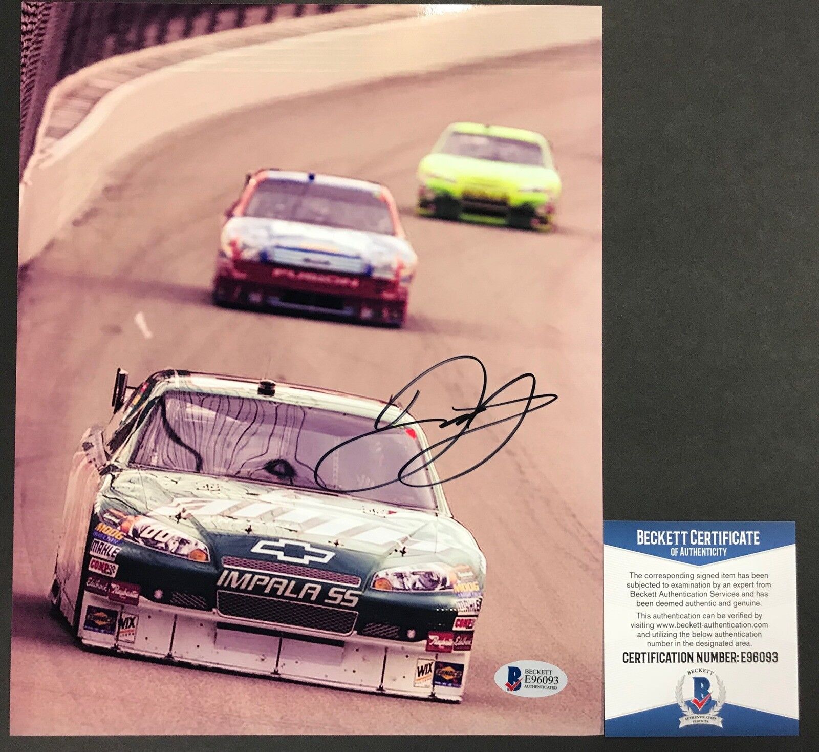 NASCAR!!! Dale Earnhardt Jr Signed HENDRICK AMP 8x10 Photo Poster painting #3 Beckett BAS