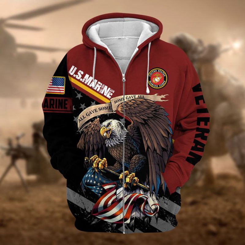 Premium American Veteran Zip Hoodie