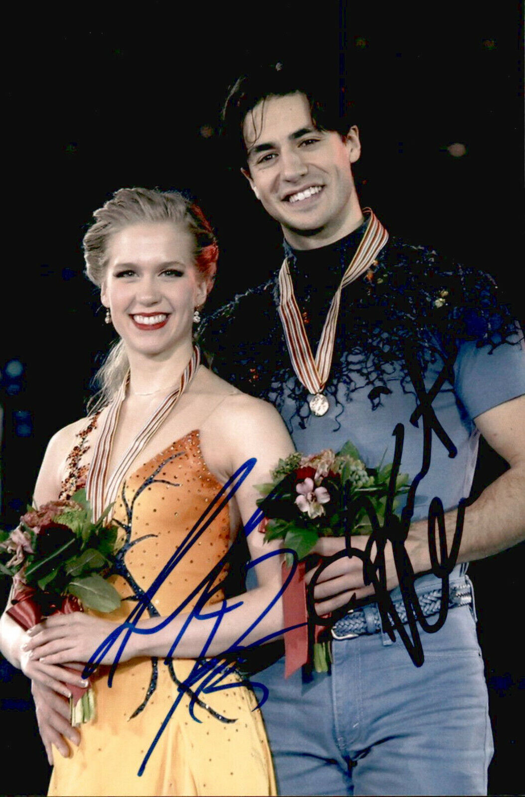 Kaitlyn Weaver Andrew Poje SIGNED 4x6 Photo Poster painting Figure Skating OLYMPICS SOCHI #2