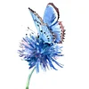 Blue Butterfly Flower-Paint by Numbers Acrylic Painting 40*40CM