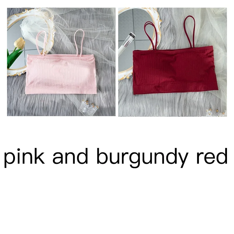 Women's Tube Top Invisible Bra Sexy Bandeau Strapless Top Underwear Streetwear Crop Top Seamless Sexy Lingerie Tops 1/2Pcs