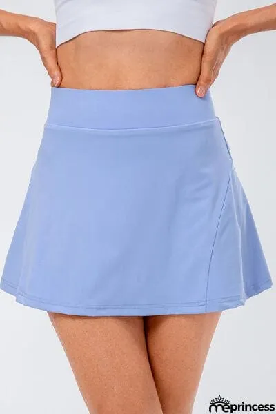 High Waist Pleated Active Skirt
