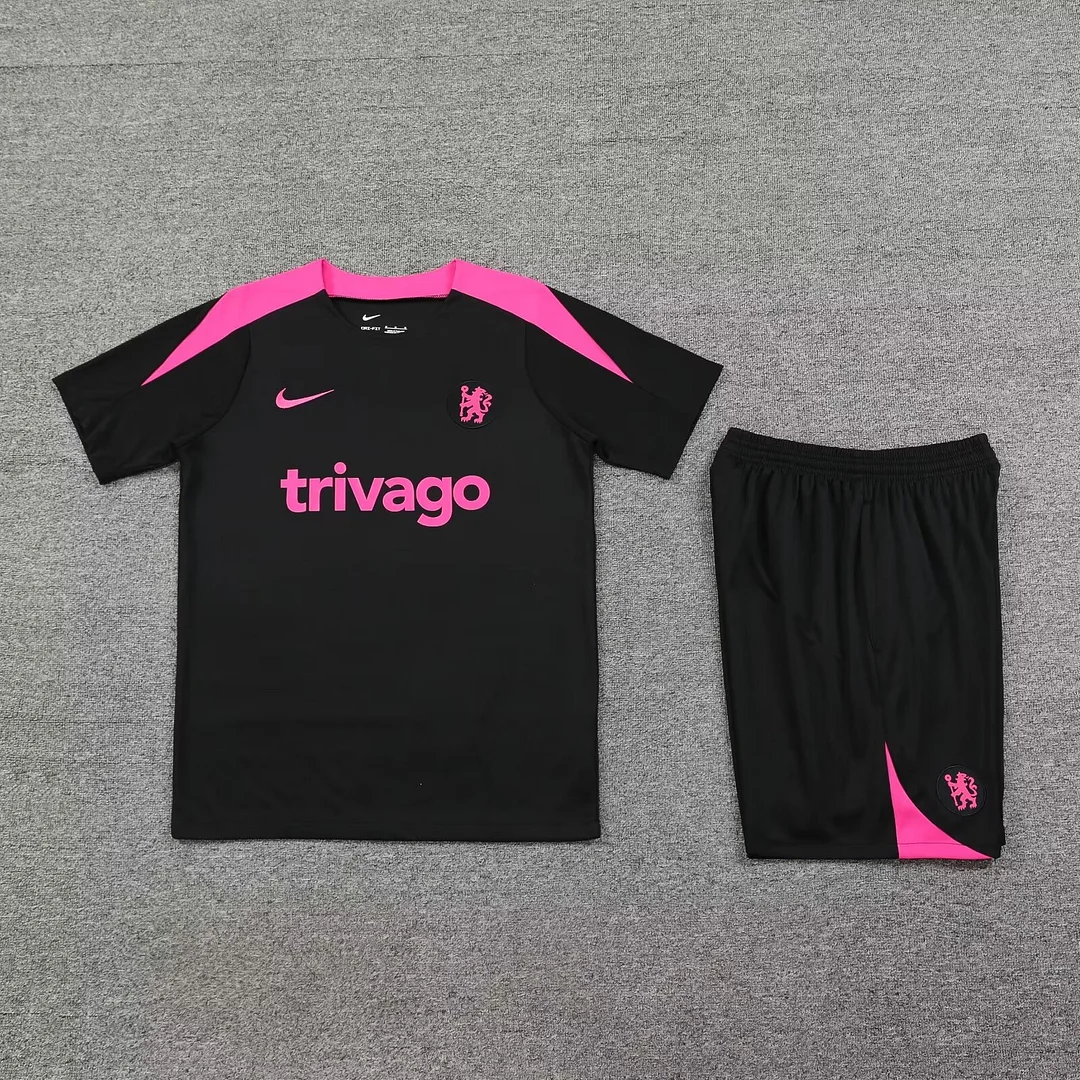 2024/2025 Chelsea Pre-match Training Black Shirt+Shorts  1:1 Thai Quality