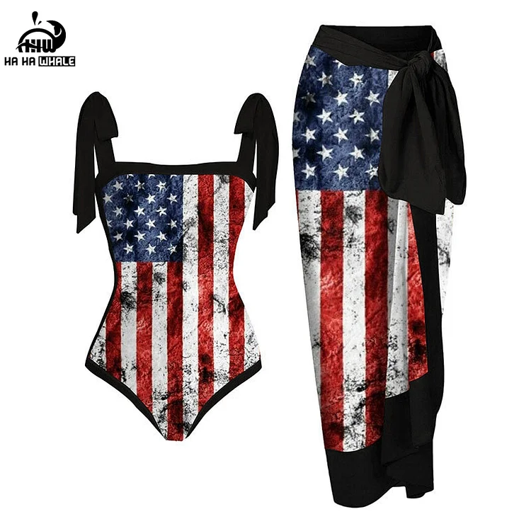 American Flag One Piece Swimsuit