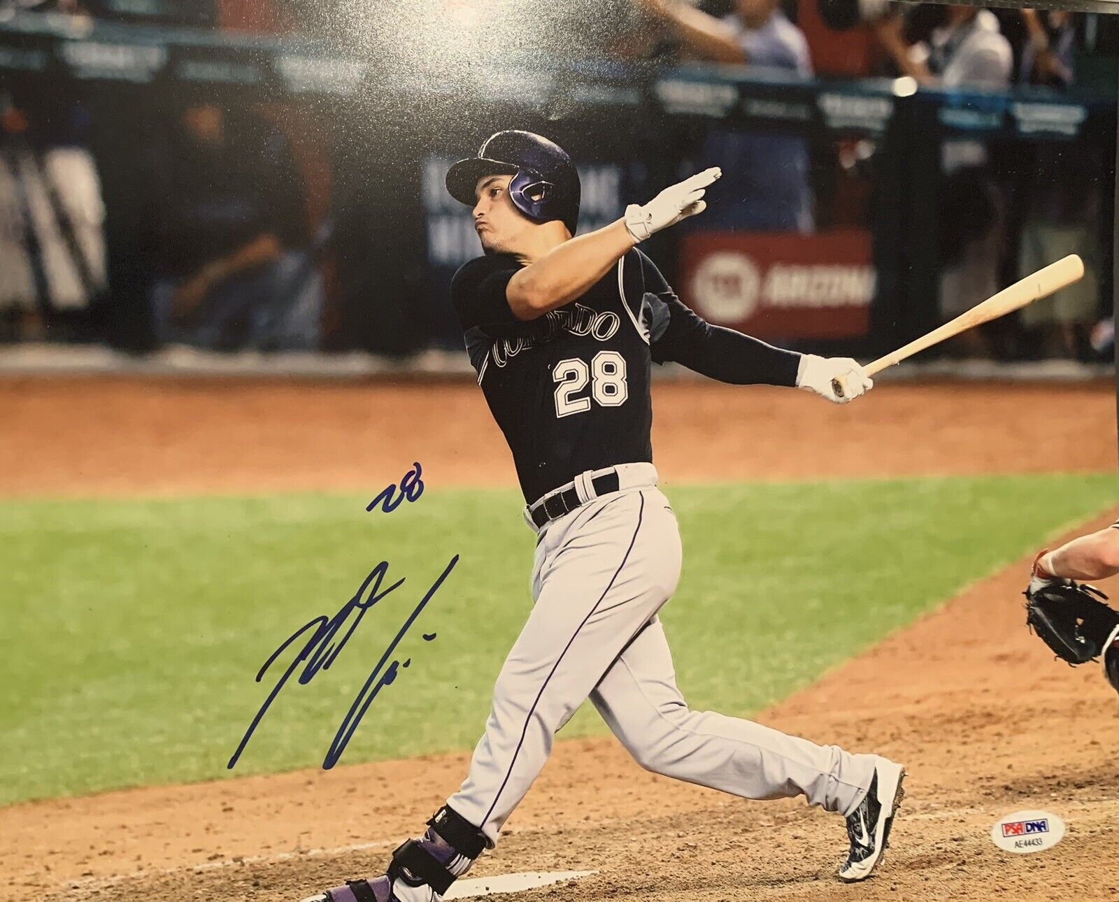 nolan arenado Signed 11x14 Photo Poster painting Pic Rockies Psa Coa