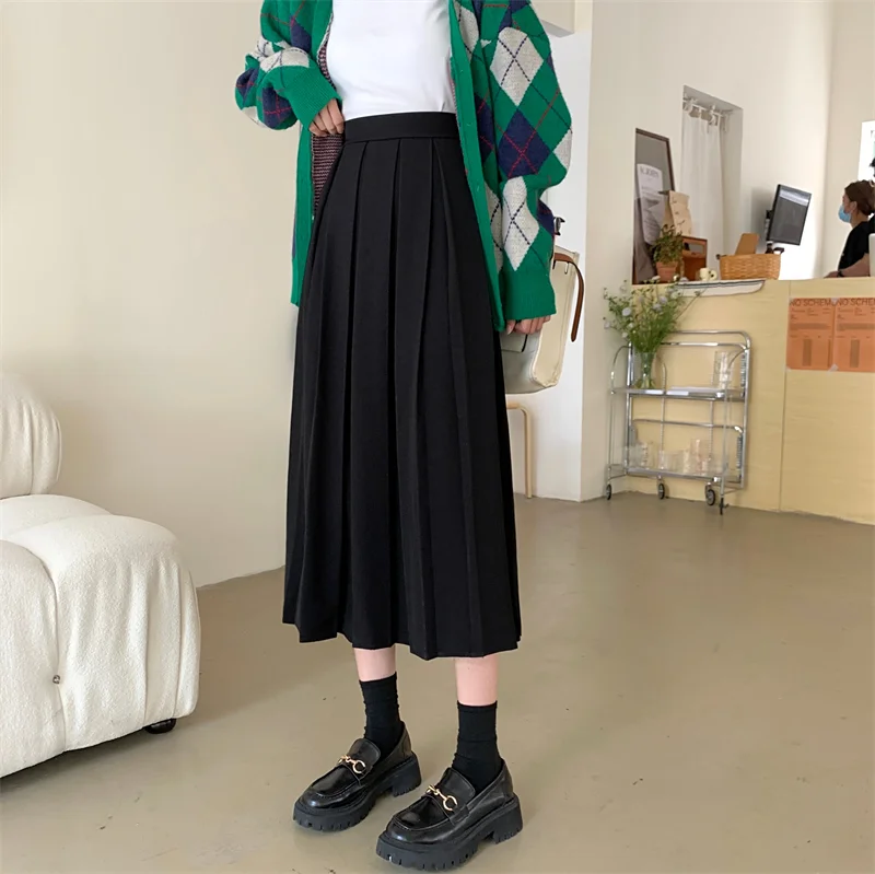 JAPANESE MID LENGTH PLEATED SKIRT