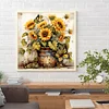 30x30cm Sonnenblume 5d DIY Vollbohrer Runde Diamantmalerei Kit Haus Wanddekoration