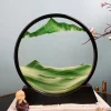Round quicksand painting living room hourglass glass decoration landscape painting office creative decoration