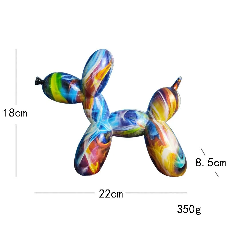 Nordic Modern Figurine Balloon Dog Ornaments Creative Graffiti Resin Crafts Home Living Room TV Cabinet Desktop Decorations