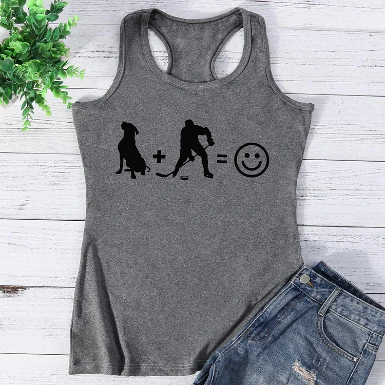 Ice hockey pet dog lover Vest Top-Annaletters