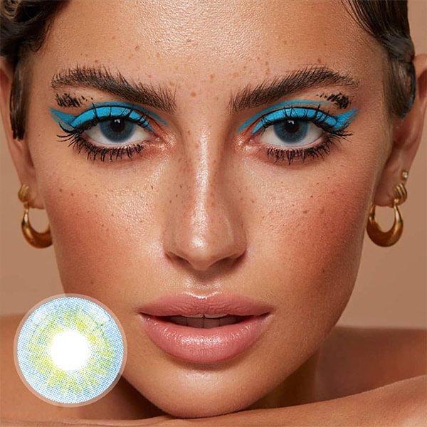 Cloud Blue Contact Lenses 14mm Fit For Cosplay In Halloween Day
