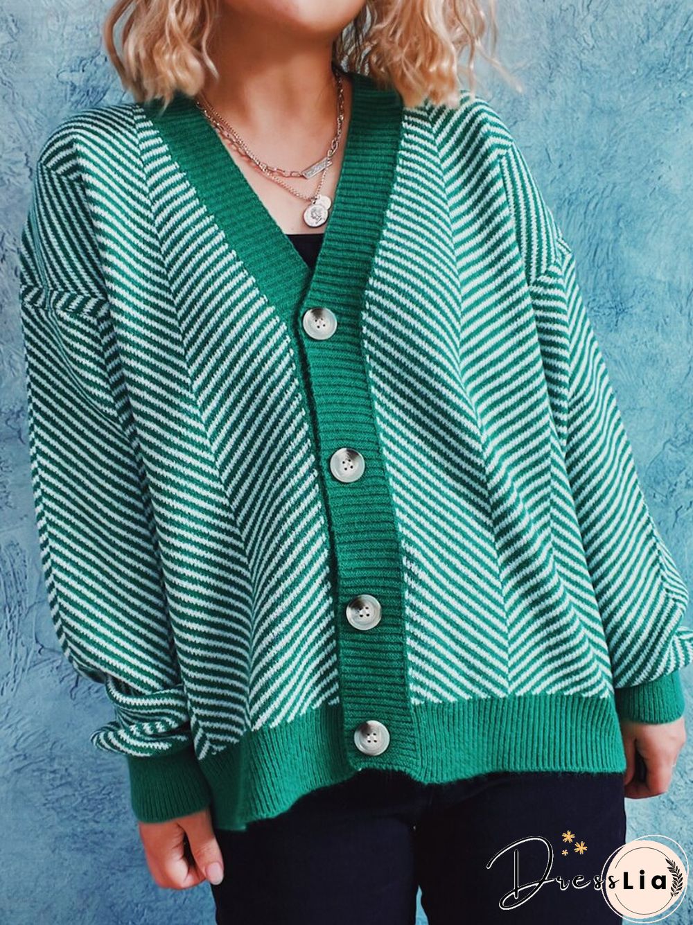 Autumn Winter Casual Long Sleeved Sweater Women's Contrast V-neck Cardigan Jacket Office Lady Cropped Cardigan Coats Tops