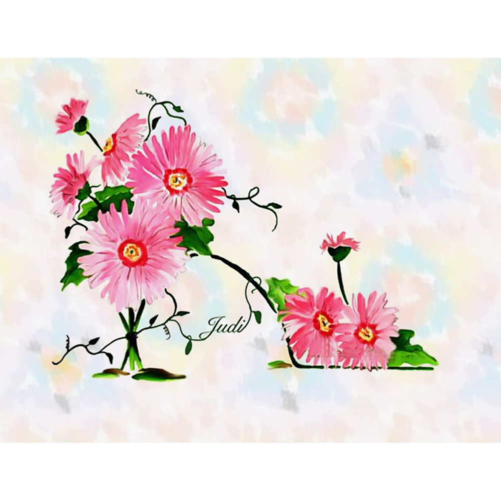 

40*30CM - Round Drill Diamond Painting - High Heels, 501 Original
