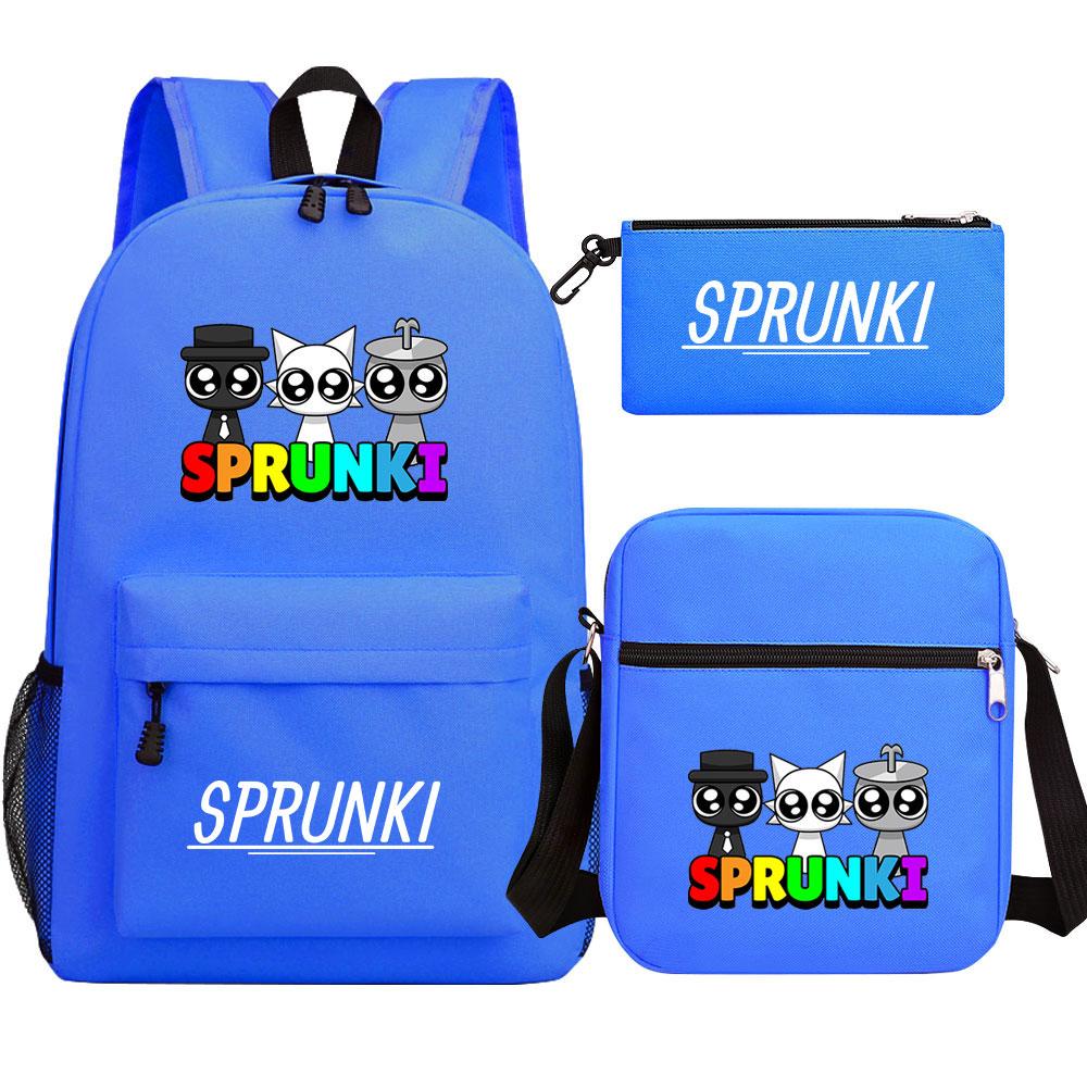 Mayoulove Sprunki Backpack Lightweight Design With Fun Patterns For School Use-Mayoulove