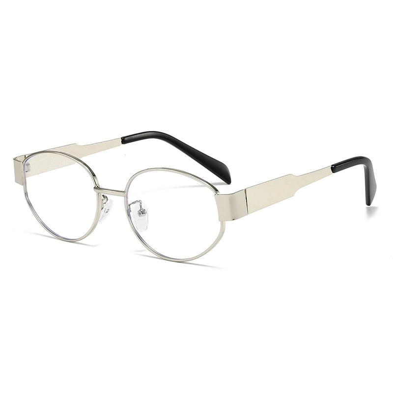 Basic Lady Minimalist Geometric Ac Oval Frame Full Frame Glasses