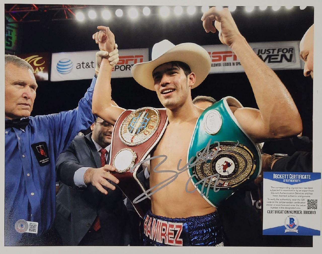 Gilberto Ramirez signed 11x14 Photo Poster painting WBO Boxing Champ Auto (D) ~ Beckett BAS COA