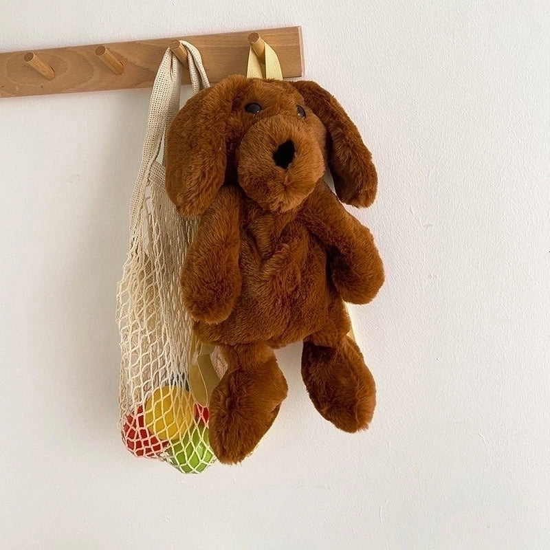 Girl’s Small Autumn&winter Plush Animal Cute Zipper Fashion Backpack