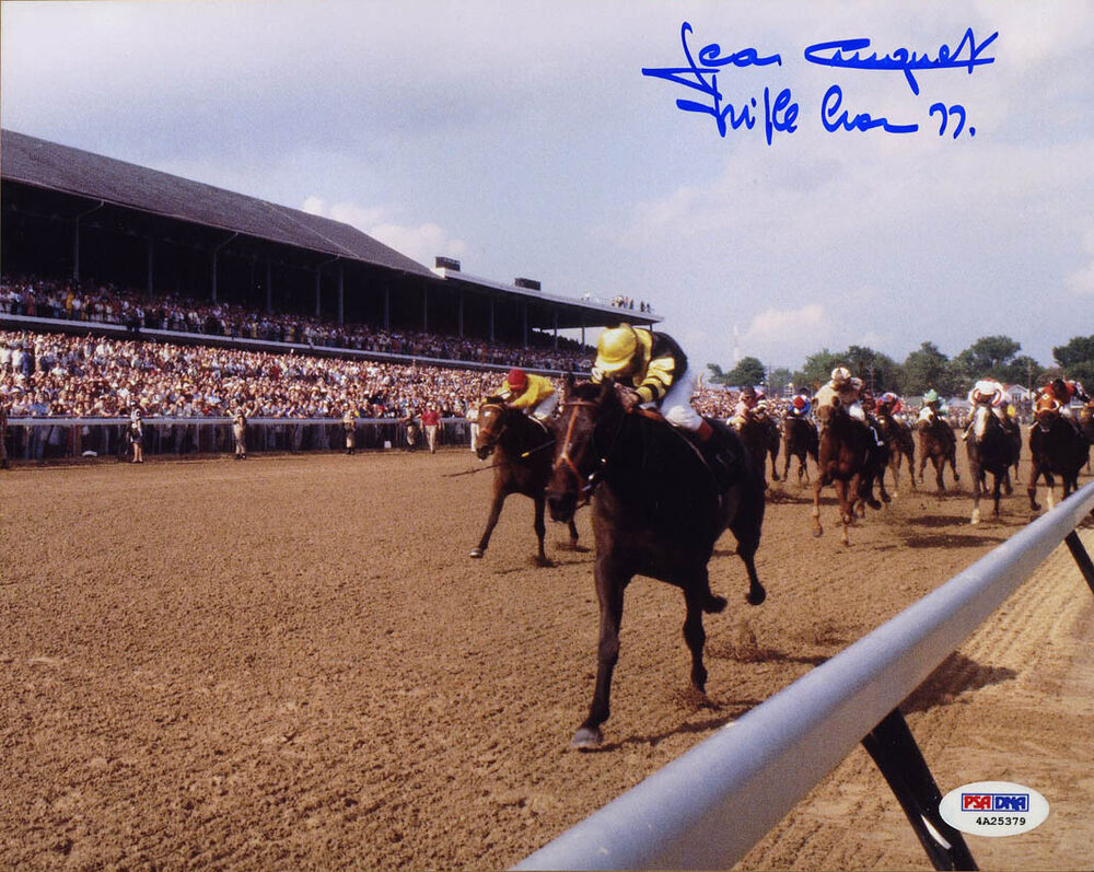 Jean Cruguet SIGNED 8x10 Photo Poster painting + Triple Crown 77 Jockey ITP PSA/DNA AUTOGRAPHED