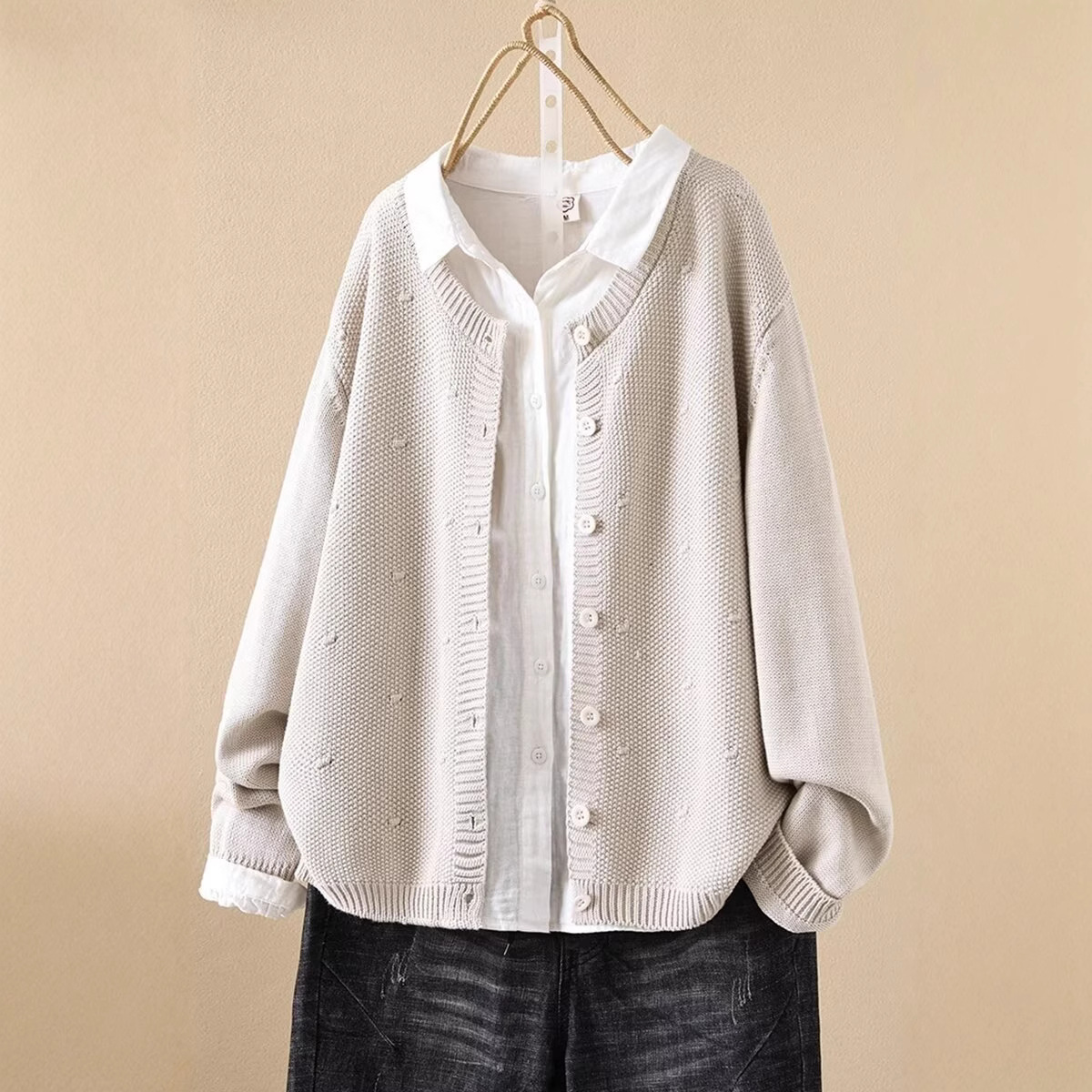 Chicfifth Sweater Women Winter Long Sleeve High Quality Autumn Vintage Top Knitted Cardigan